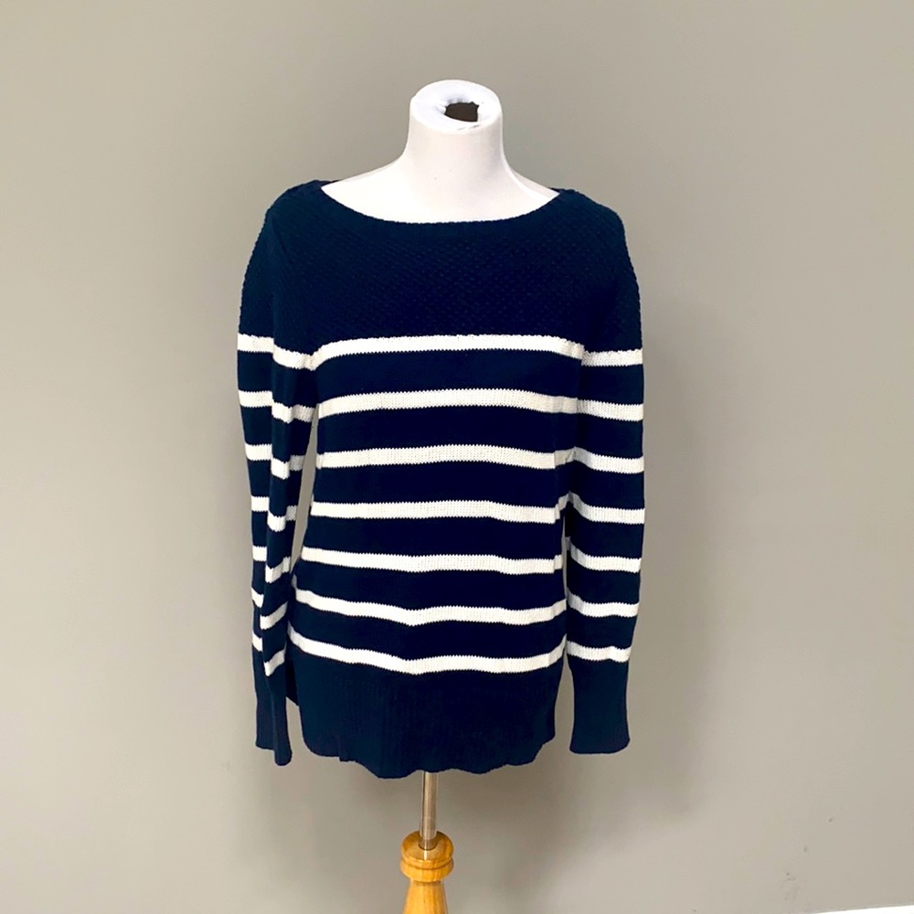 ⚠️flash sale⚠️ Navy & White Sweater
